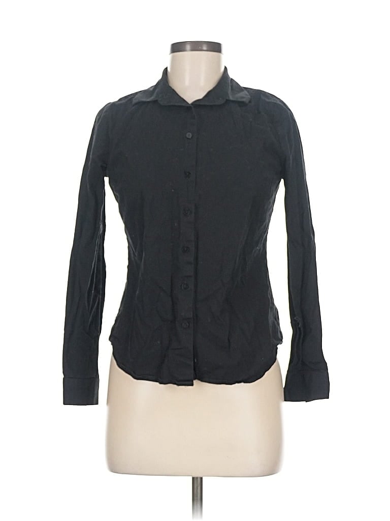 Pre-owned Assorted Brands Long Sleeve Button Down Shirt In Black