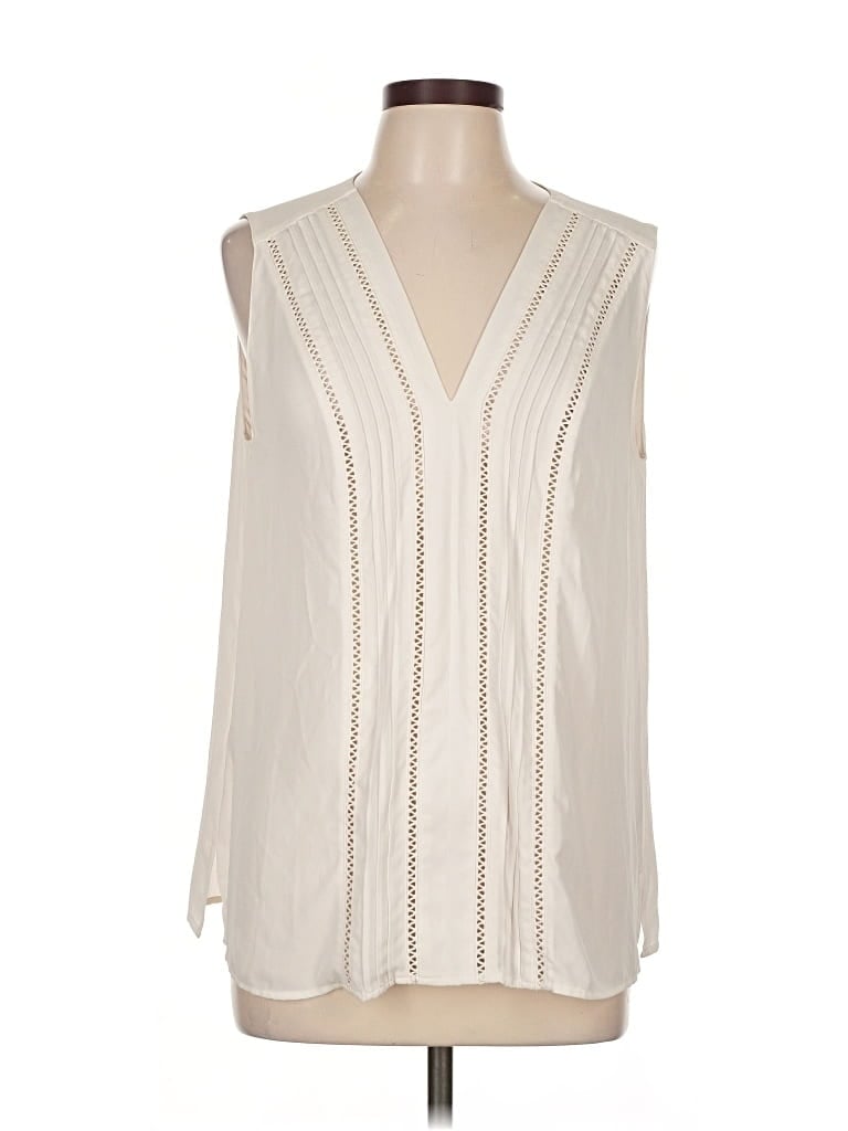 ANN TAYLOR Pre-owned Sleeveless Blouse In White