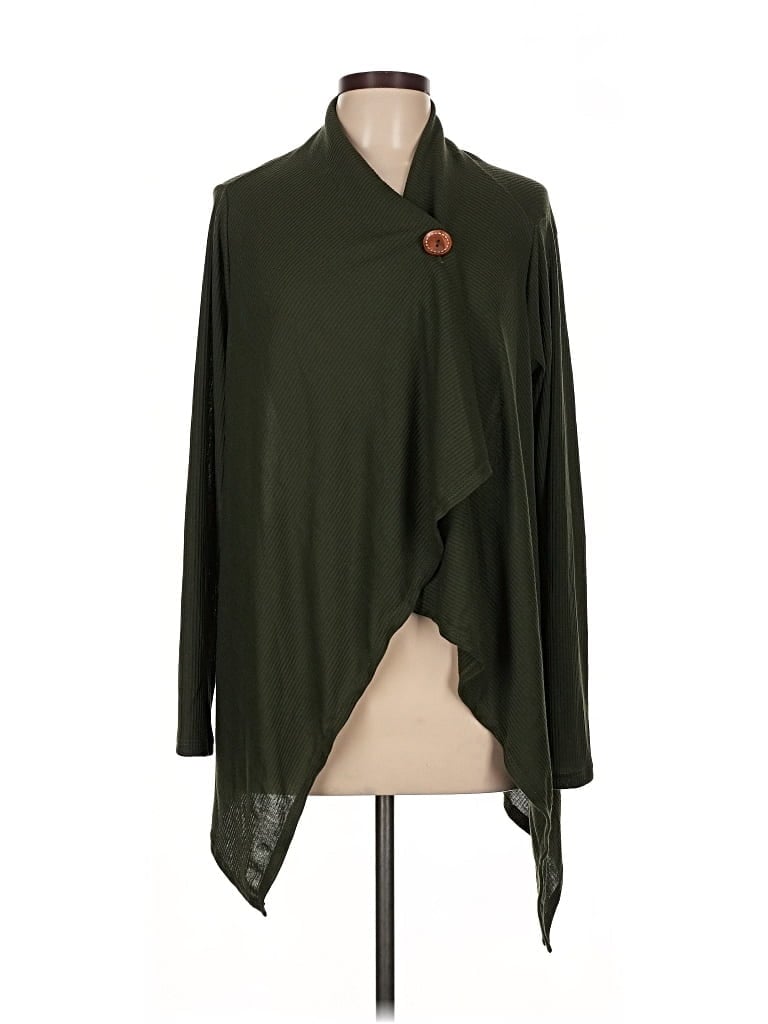 Pre-owned Bobeau Cardigan Sweater In Green