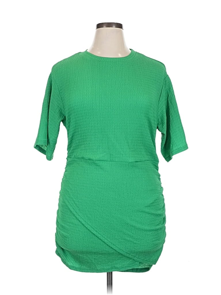 Pre-owned Shein Curve Casual Dress In Green