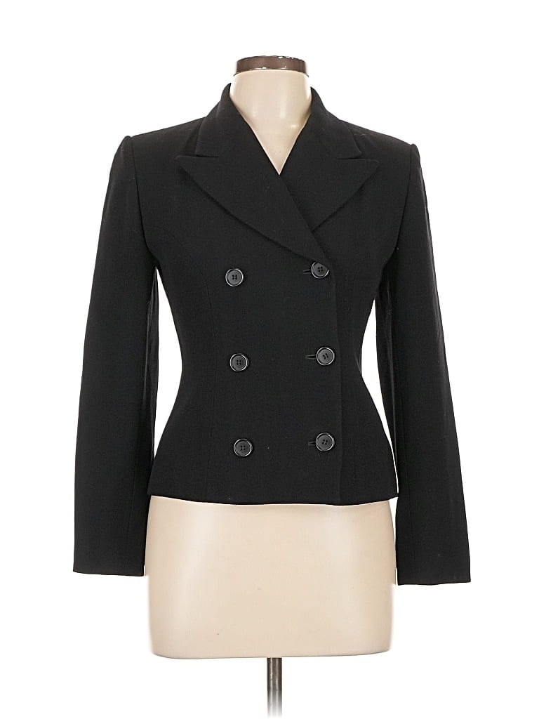 Pre-owned Inc International Concepts Wool Blazer Jacket In Black