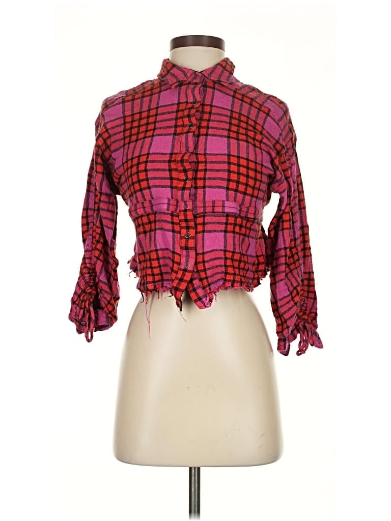 Pre-owned We The Free 3/4 Sleeve Blouse In Pink