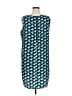 Halogen 100% Polyester Graphic Blue Casual Dress Size XL - photo 2