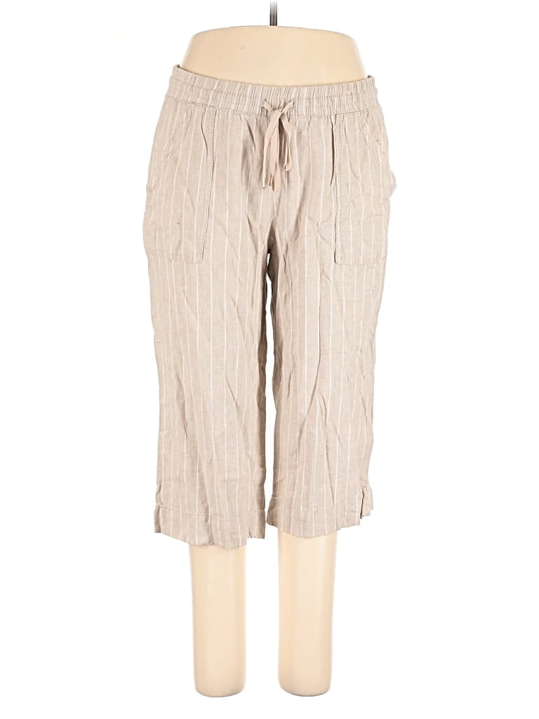 Pre-owned Land' N Sea Linen Pants In Brown