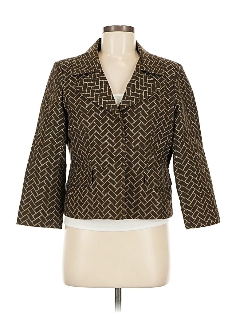 Pre-owned Ann Taylor Loft Blazer Jacket In Brown