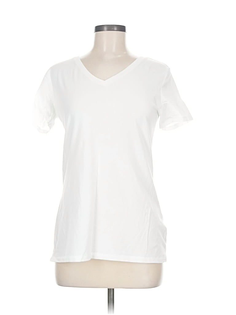 Pre-owned Amazon Essentials Short Sleeve T-shirt In White