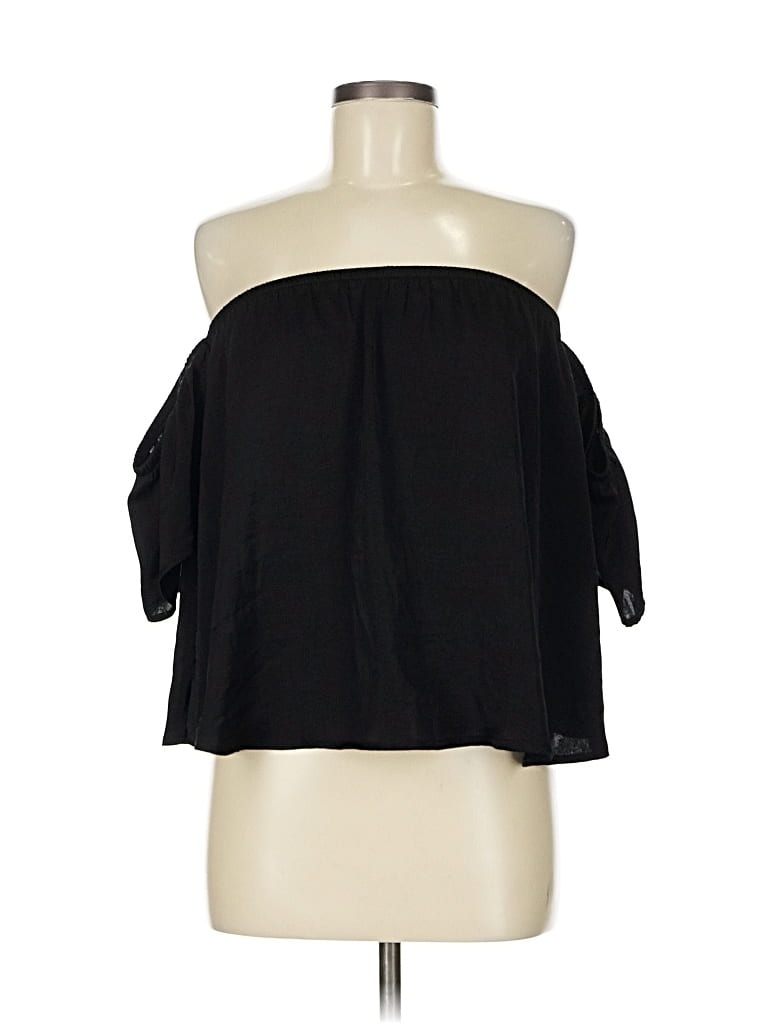Pre-owned American Eagle Outfitters 3/4 Sleeve Blouse In Black