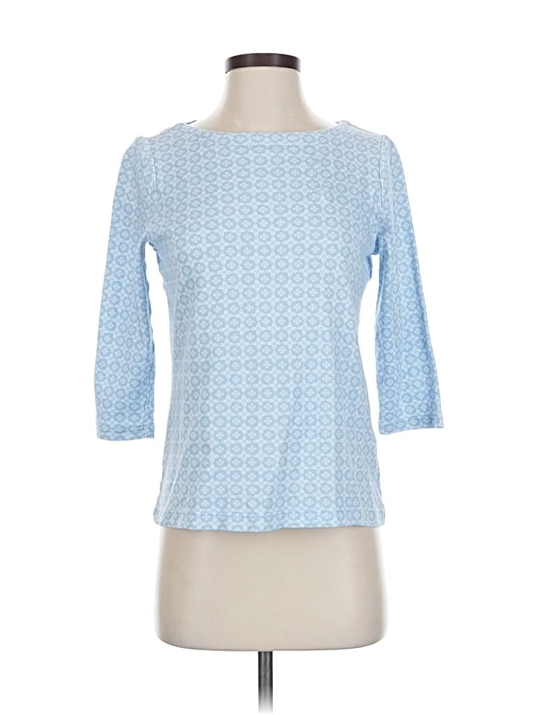 Pre-owned Croft & Barrow 3/4 Sleeve T-shirt In Blue