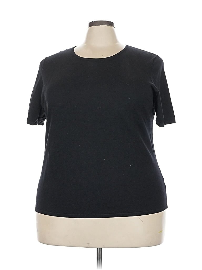 Pre-owned Jones New York Collection Short Sleeve T-shirt In Black