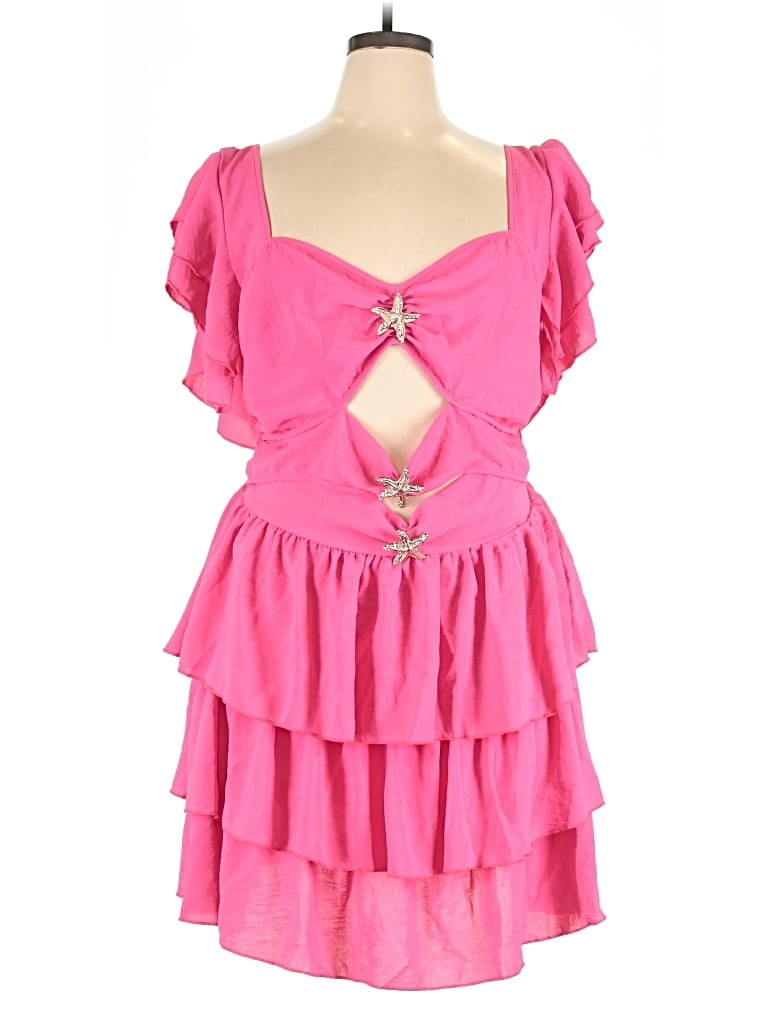 Pre-owned Shein Curve Romper In Pink