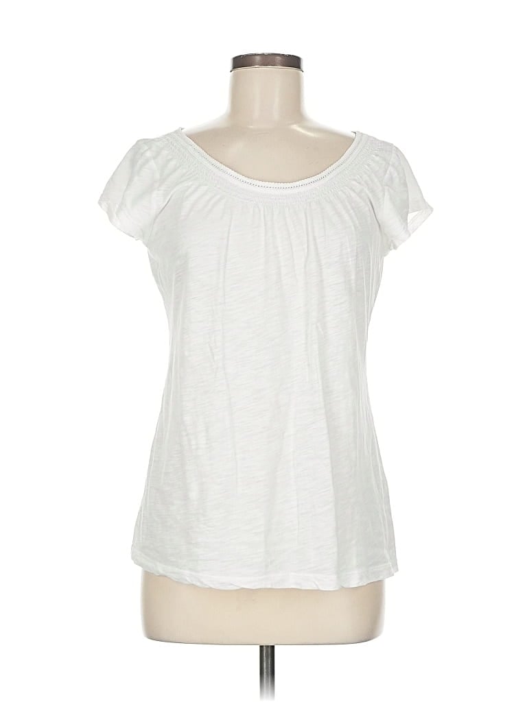 Pre-owned Ann Taylor Loft Outlet Short Sleeve T-shirt In White