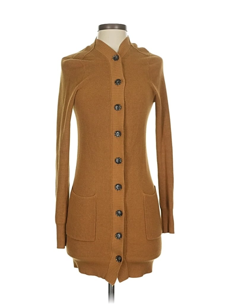 Pre-owned Who What Wear Cardigan Sweater In Brown