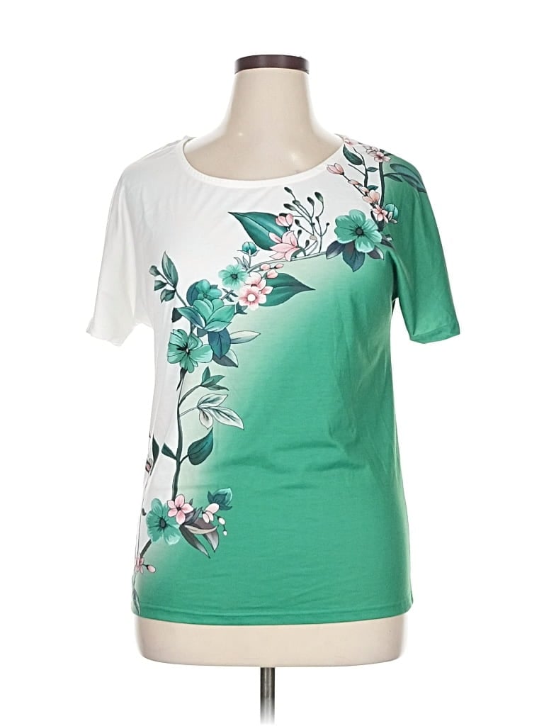 Pre-owned Unbranded Short Sleeve T-shirt In Green