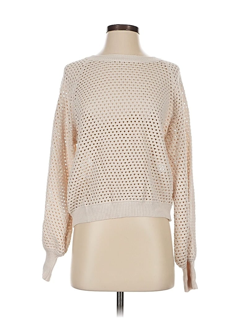 Pre-owned Lulus Pullover Sweater In White