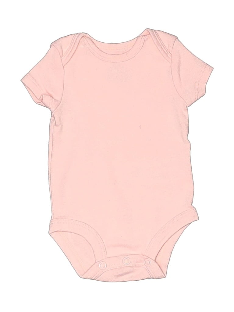 Pre-owned Carter's Babies' Short Sleeve Onesie In Pink