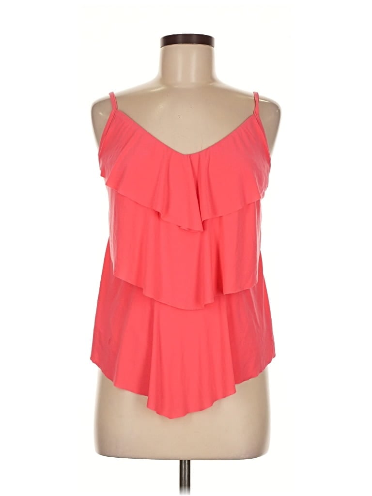 Pre-owned Aqua Green Sleeveless Blouse In Pink