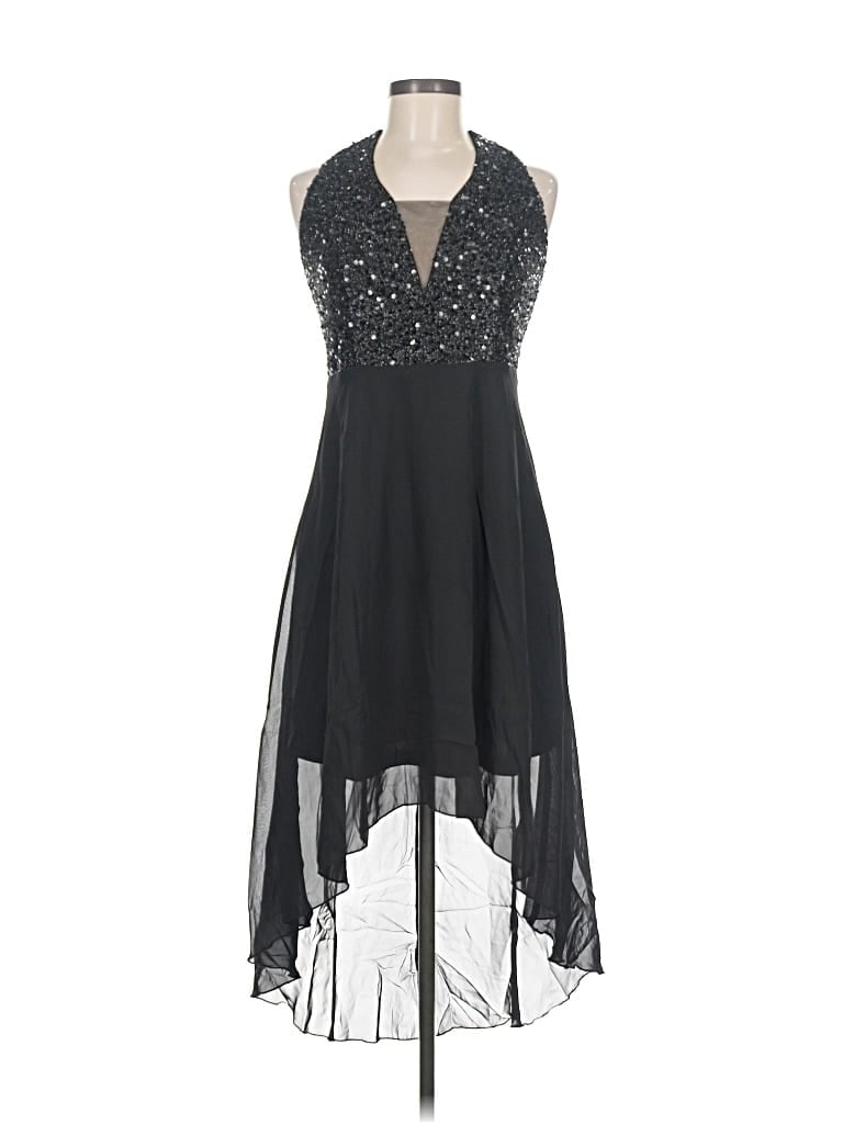 Pre-owned Unbranded Cocktail Dress In Black