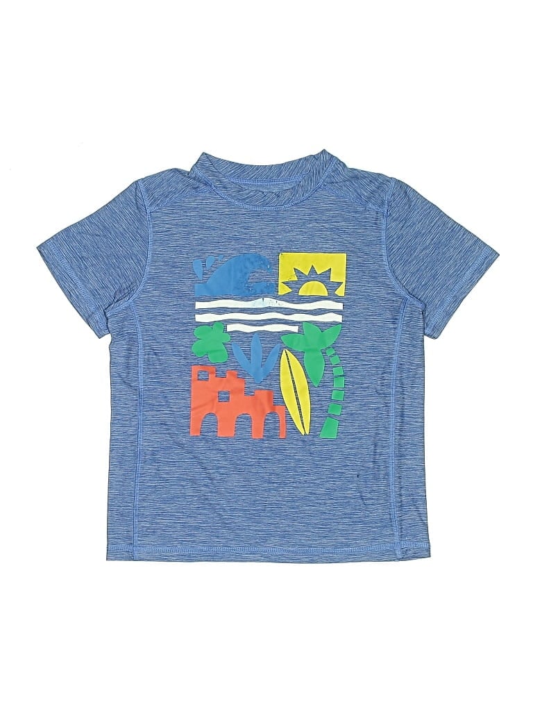 Pre-owned Hanna Andersson Kids' Short Sleeve T-shirt In Blue