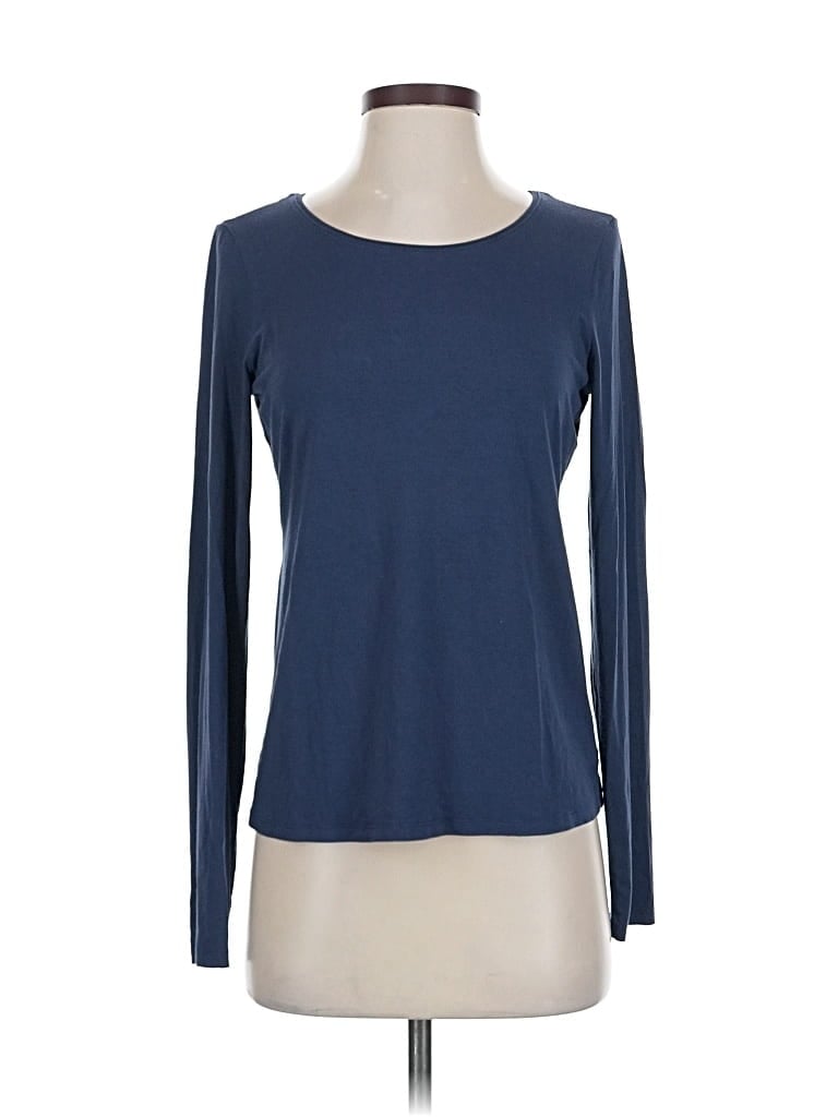 Pre-owned Eileen Fisher Long Sleeve T-shirt In Blue