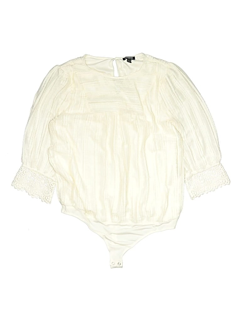 Pre-owned Express Outlet Bodysuit In White