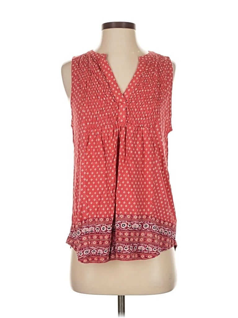 Lucky Brand Sleeveless Blouse In Red