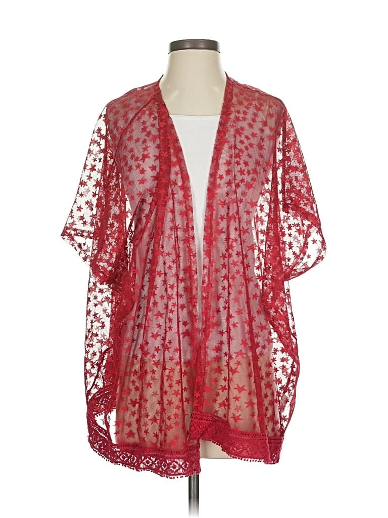 Pre-owned Eyeshadow Kimono In Red