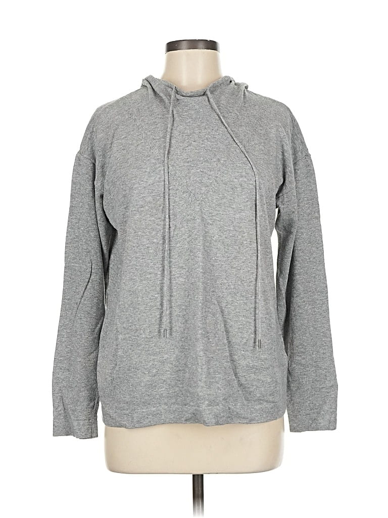 Pre-owned Lafayette 148 Pullover Hoodie In Gray