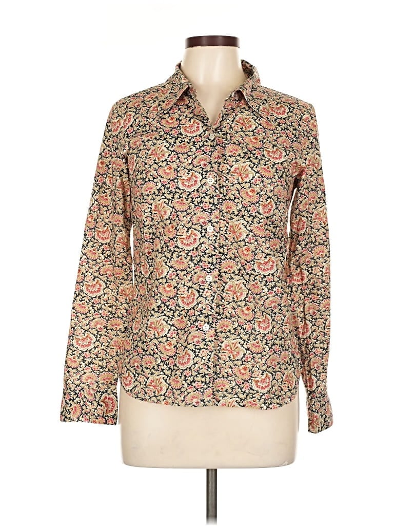 Pre-owned Agnès B. Long Sleeve Button Down Shirt In Brown