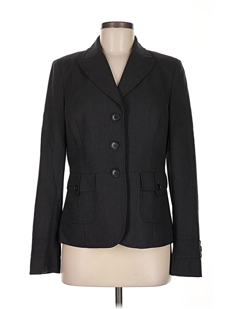 Pre-owned Ann Taylor Loft Wool Blazer Jacket In Black