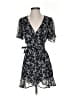 Francesca's 100% Polyester Floral Black Cocktail Dress Size XS - photo 1