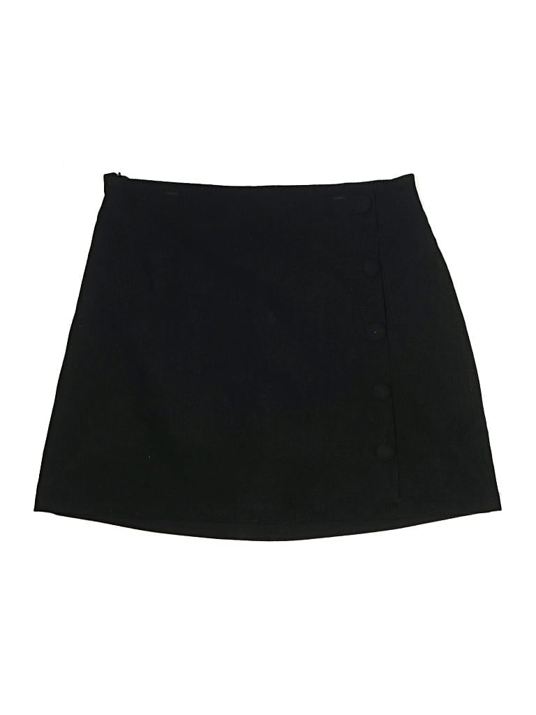 Halara Casual Skirt: Black Solid Pattern Bottoms - Size Medium