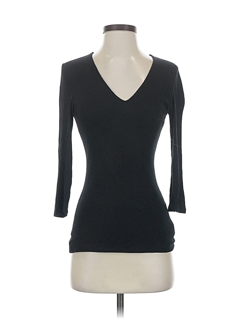 Pre-owned Inc International Concepts 3/4 Sleeve T-shirt In Black