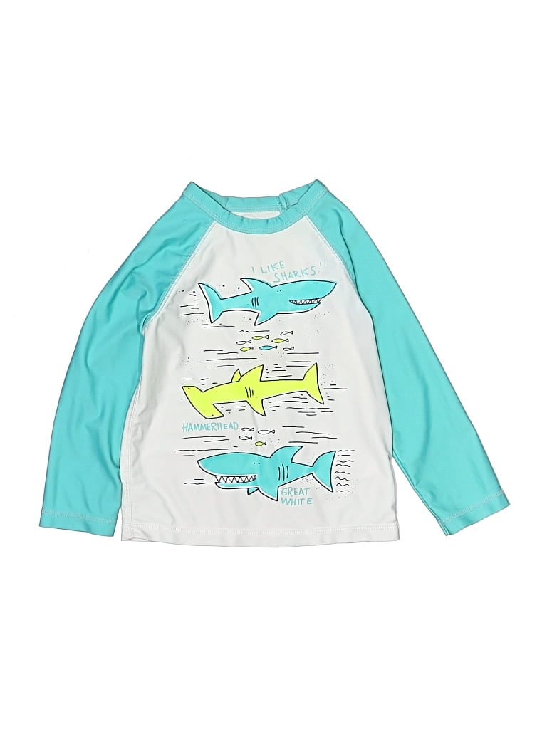 Pre-owned Baby Gap Kids' Rash Guard In Blue
