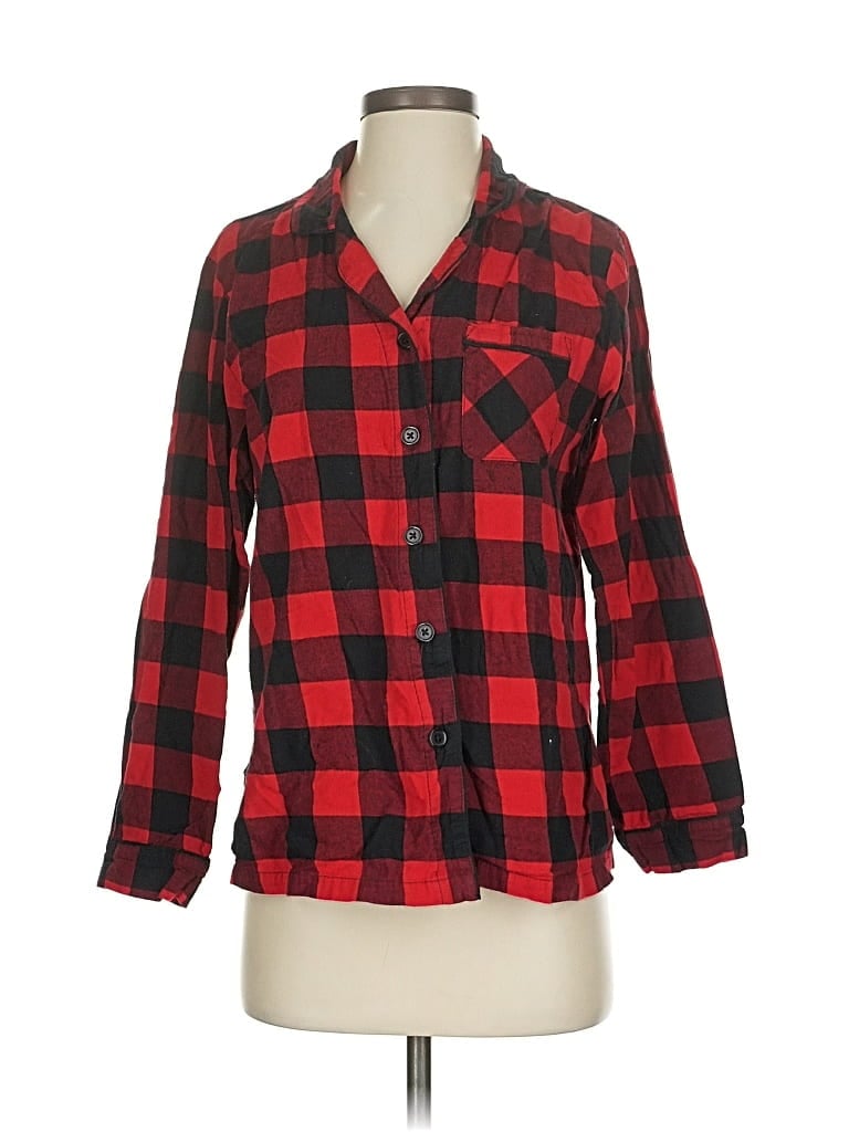 Pre-owned Target 3/4 Sleeve Button Down Shirt In Red