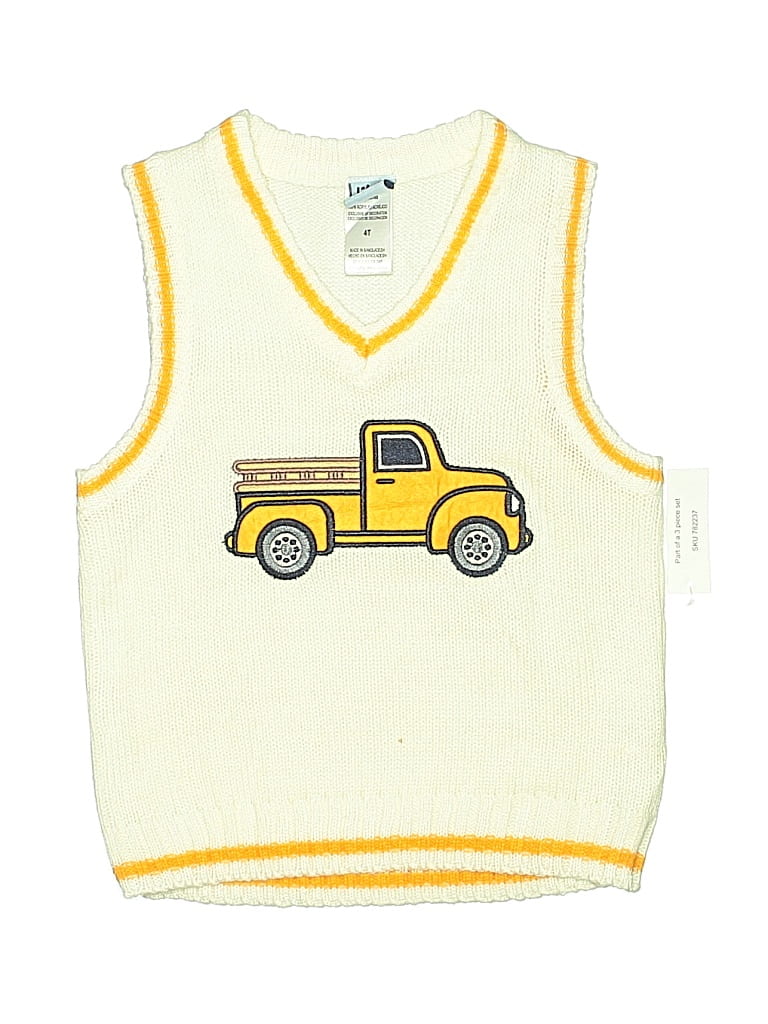 Pre-owned Little Lad Kids' Sweater Vest In Yellow