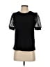 CeCe Black Short Sleeve Top Size XS - photo 1
