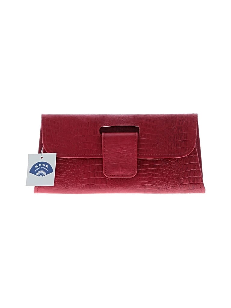 Pre-owned Assorted Brands Leather Clutch In Red