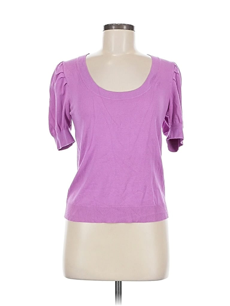 Pre-owned Ann Taylor Factory Cardigan Sweater In Purple