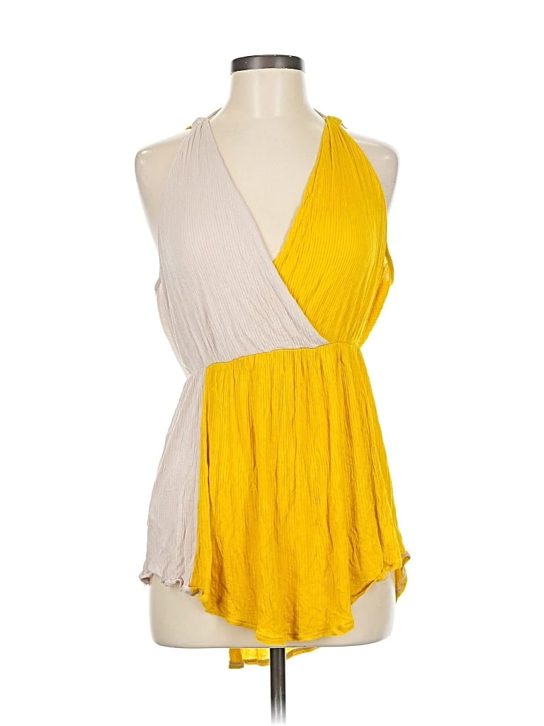 Pre-owned Free People Sleeveless Blouse In Yellow