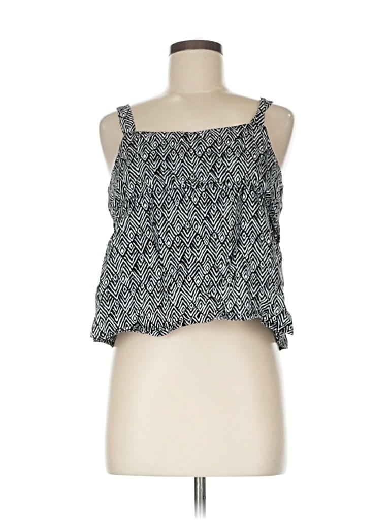 MAISON JULES Pre-owned Sleeveless Top Black Square Neckline Tops