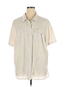 Karen Scott Short Sleeve Button Down Shirt