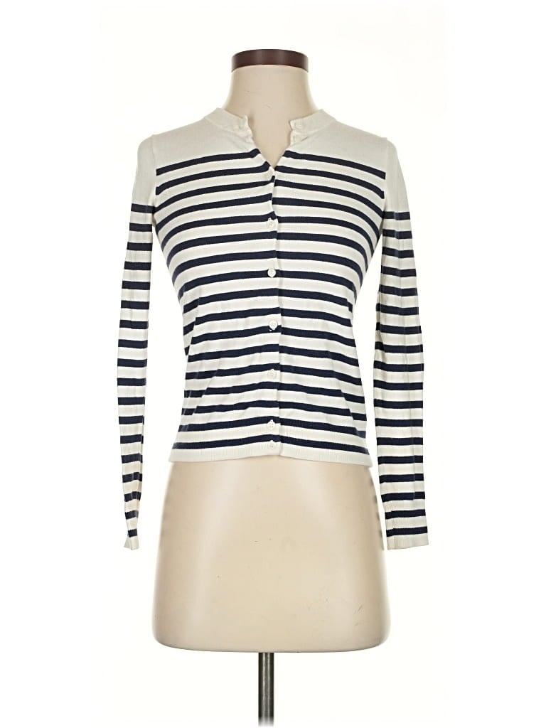 Pre-owned J.crew Factory Store Cardigan Sweater In White