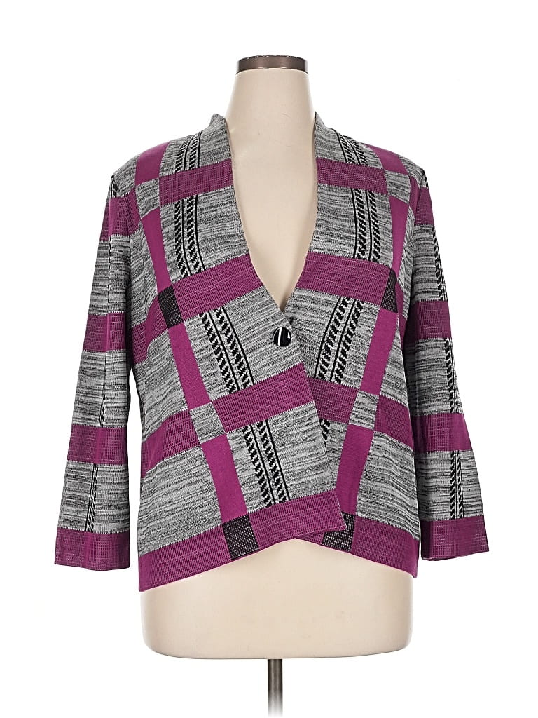 MING WANG Pre-owned Blazer Jacket In Purple