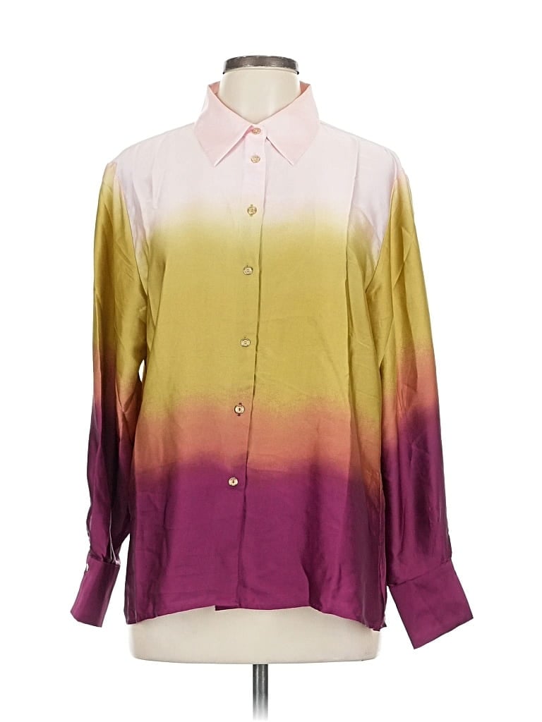 Pre-owned Industry Long Sleeve Blouse In Purple