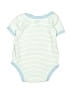Assorted Brands 100% Cotton Teal Short Sleeve Onesie Size 3-6 mo - photo 2
