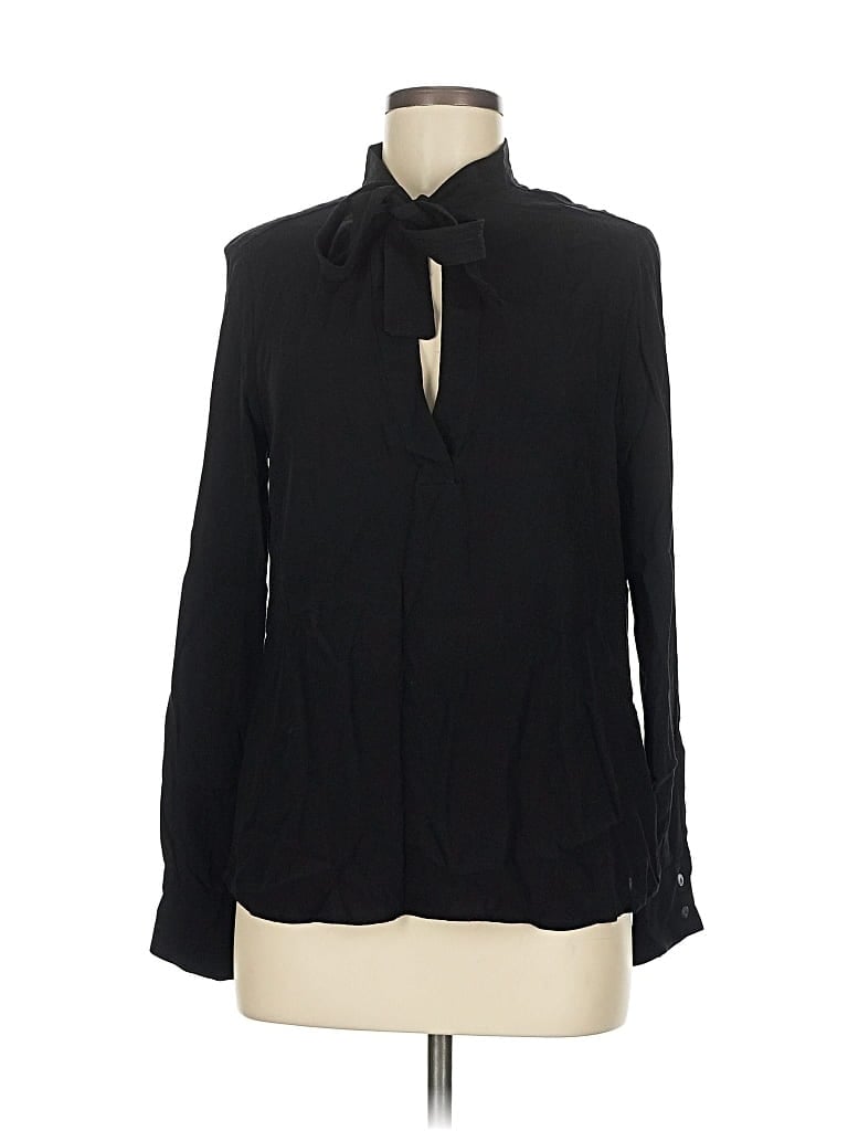 Mng Long Sleeve Blouse In Black