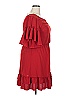 Maurices 100% Polyester Solid Red Casual Dress Size L - photo 4