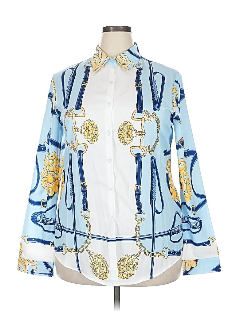 Pre-owned Unbranded Sleeveless Blouse In Blue