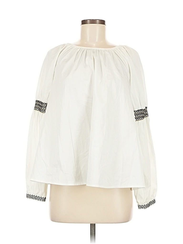 Pre-owned Elizabeth And James 3/4 Sleeve T-shirt In White