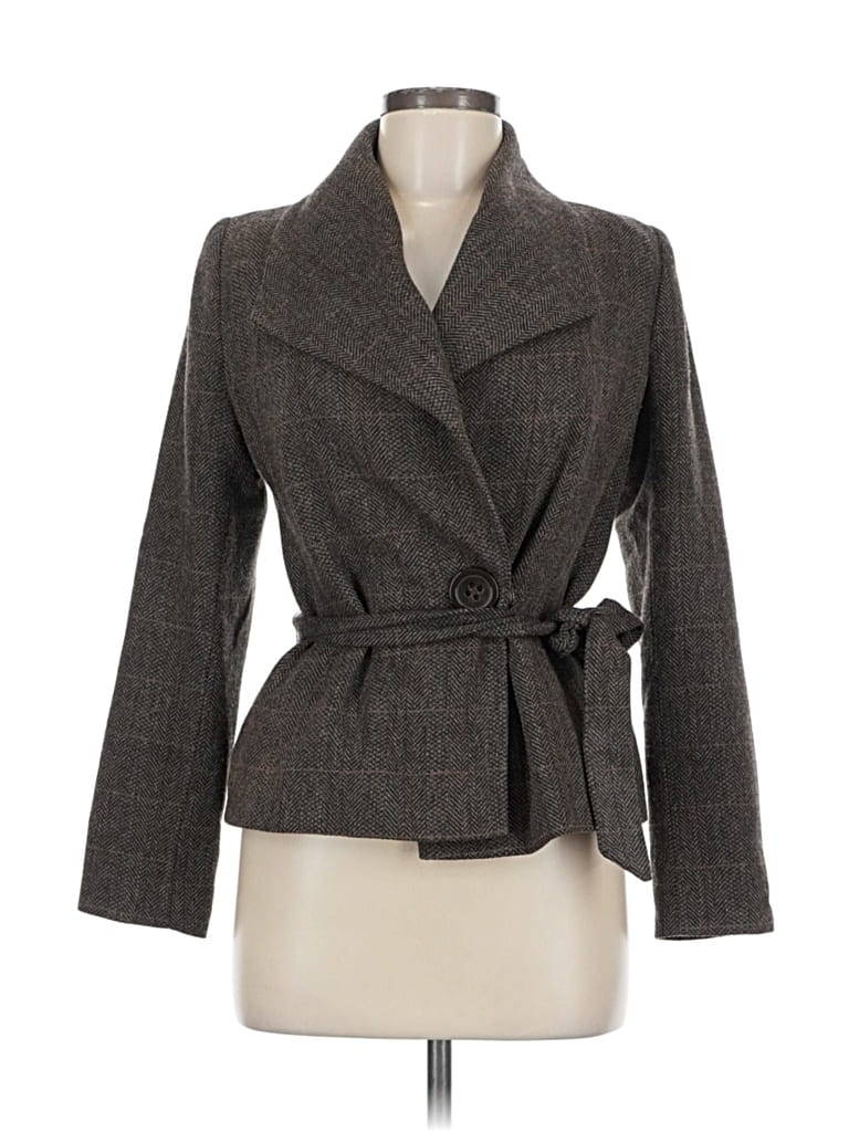 Pre-owned H&m Coat In Gray